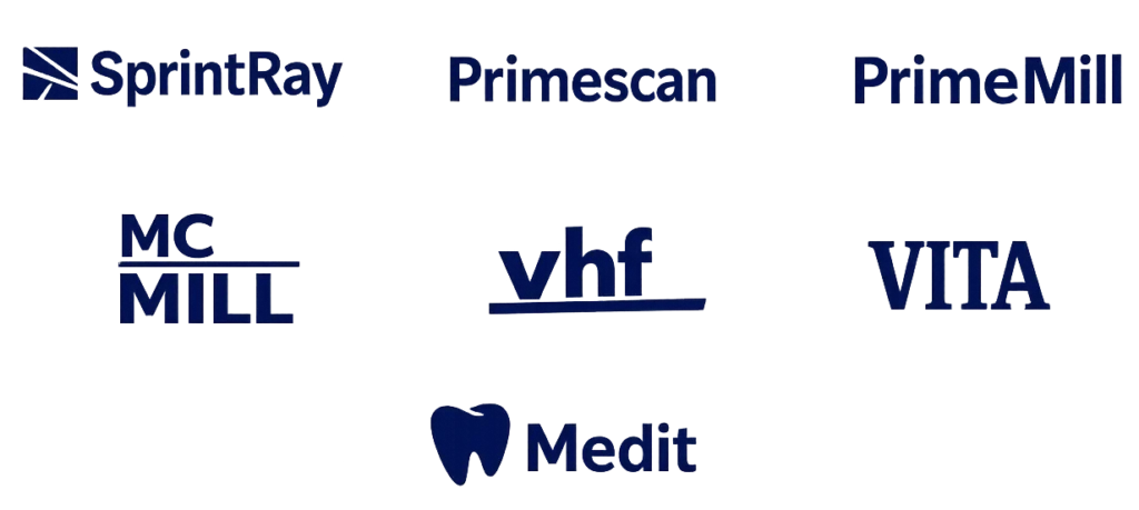 Dental Technology Companies - SprintRay PrimeScan PrimeMill McMill VHF Vita & Medit